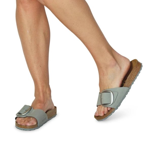 Birkenstock | Shoes | Birkenstock Madrid Big Buckle Sandals Dove Gray Sz 4  | Poshmark